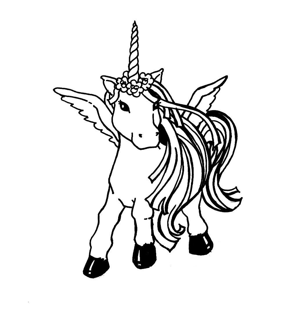 unicorn pegasus coloring pages