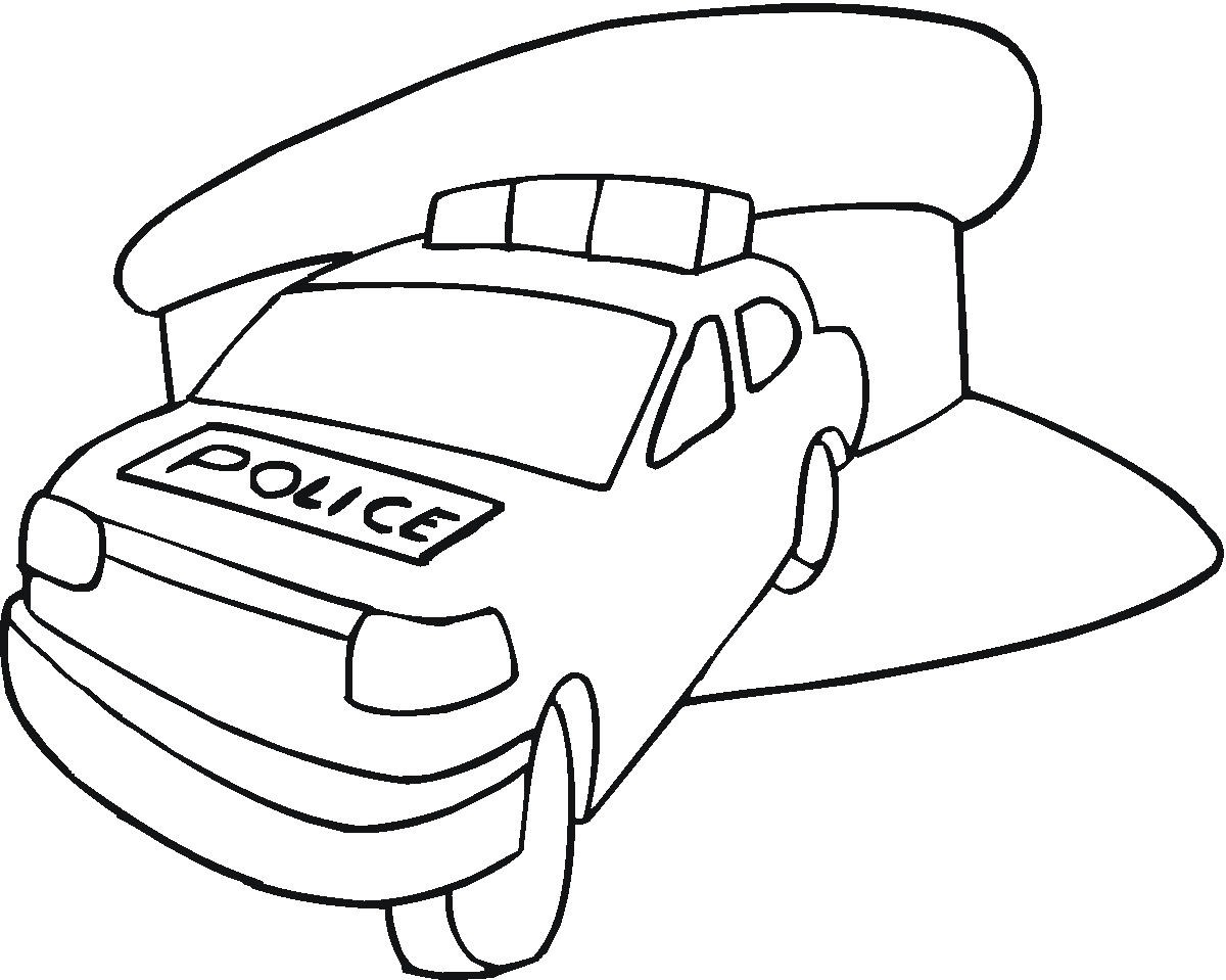coloring pages of lego police car