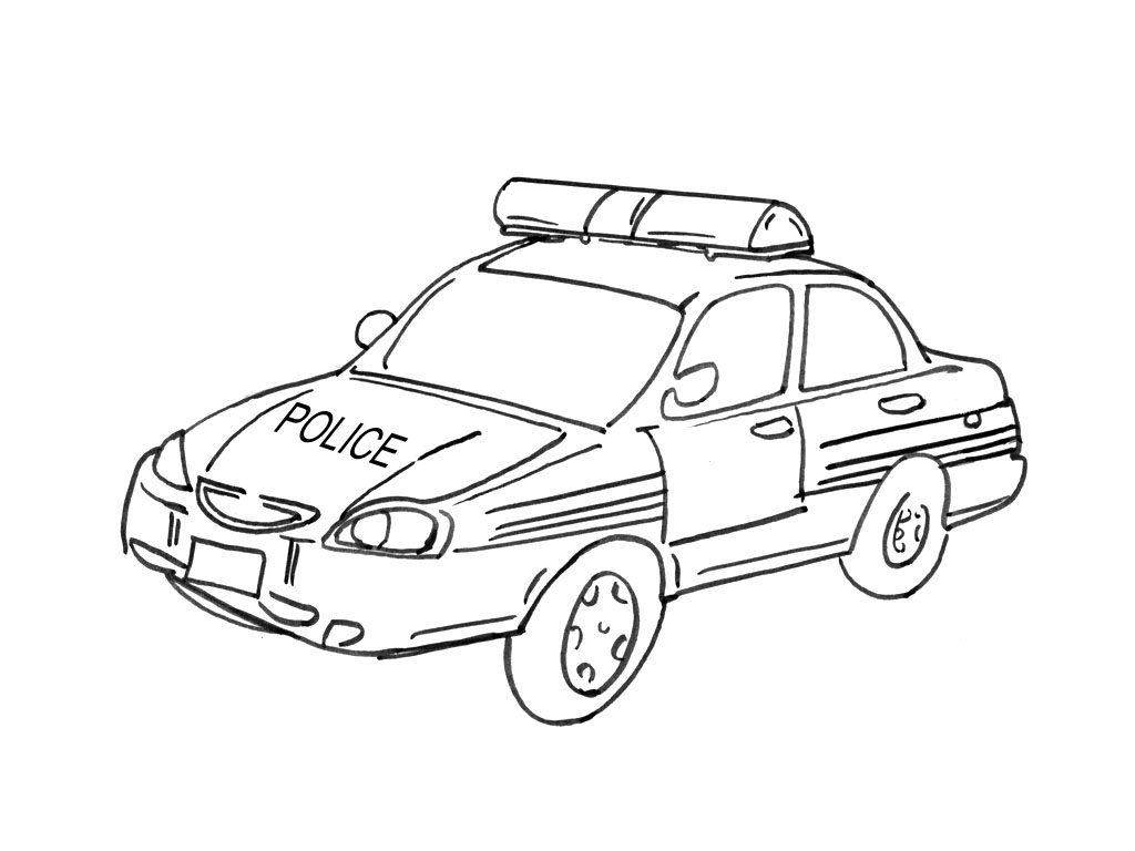 cool police car coloring pages
