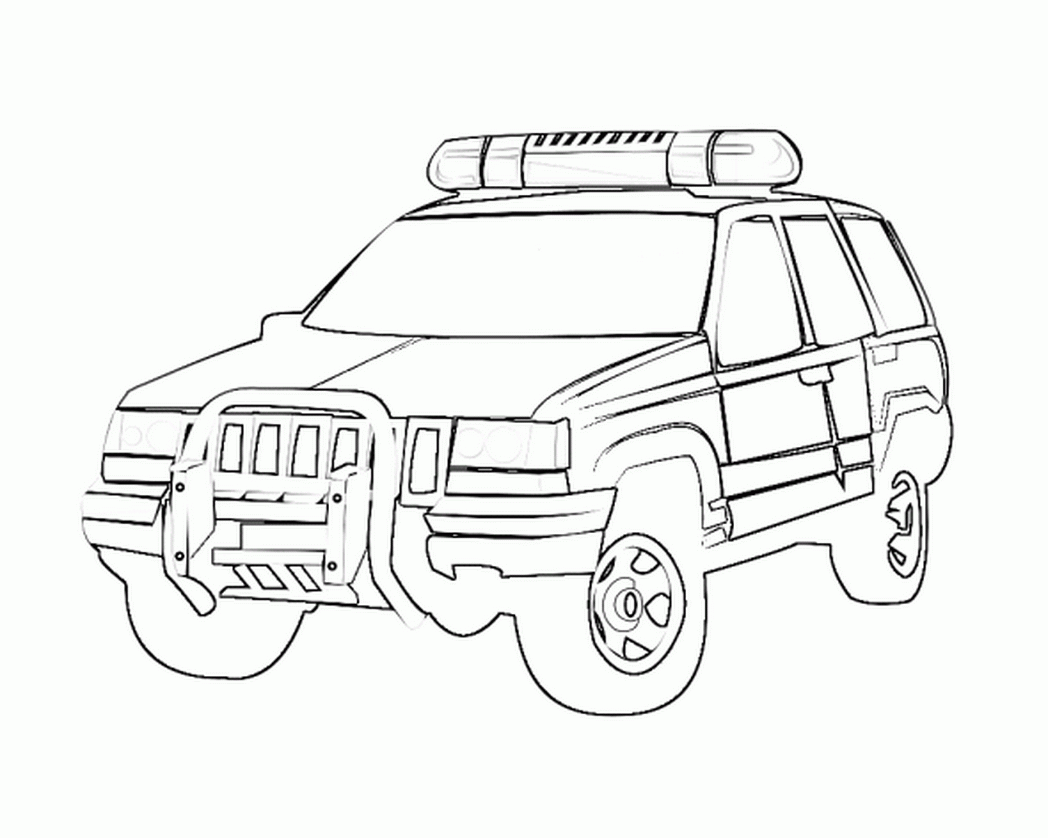 printable police car coloring pages