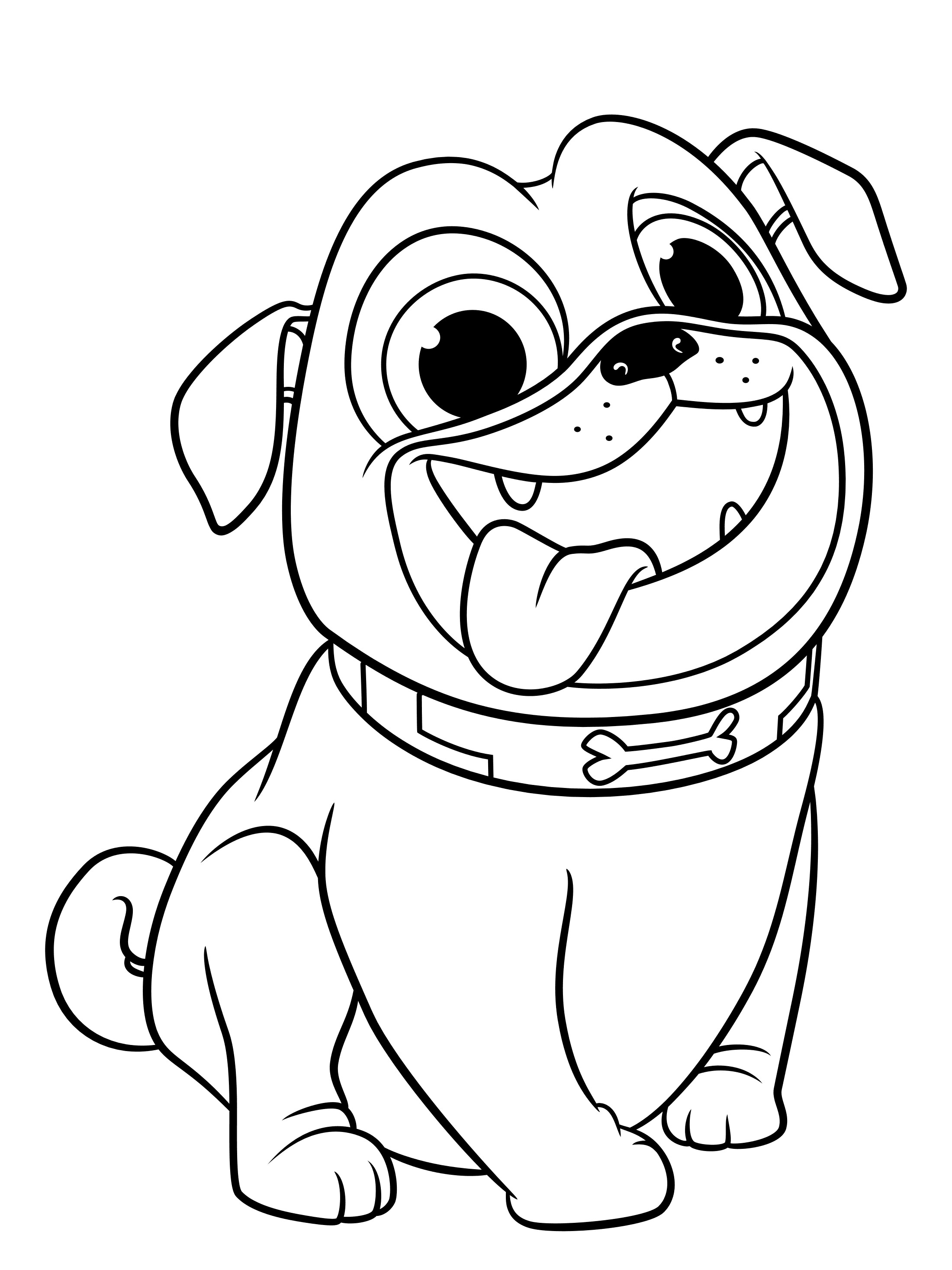 pug puppy coloring pages