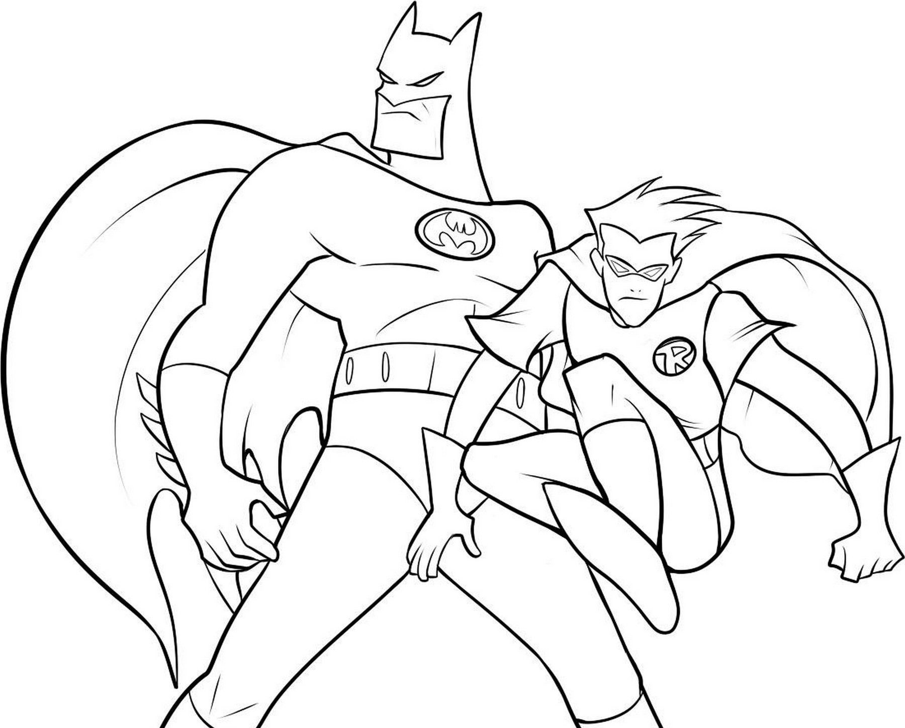 batman robin coloring pages