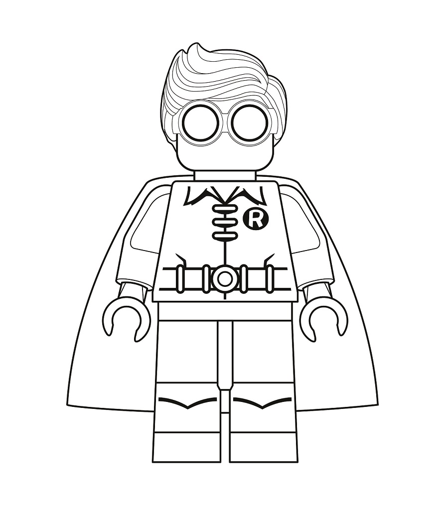 lego robin coloring pages