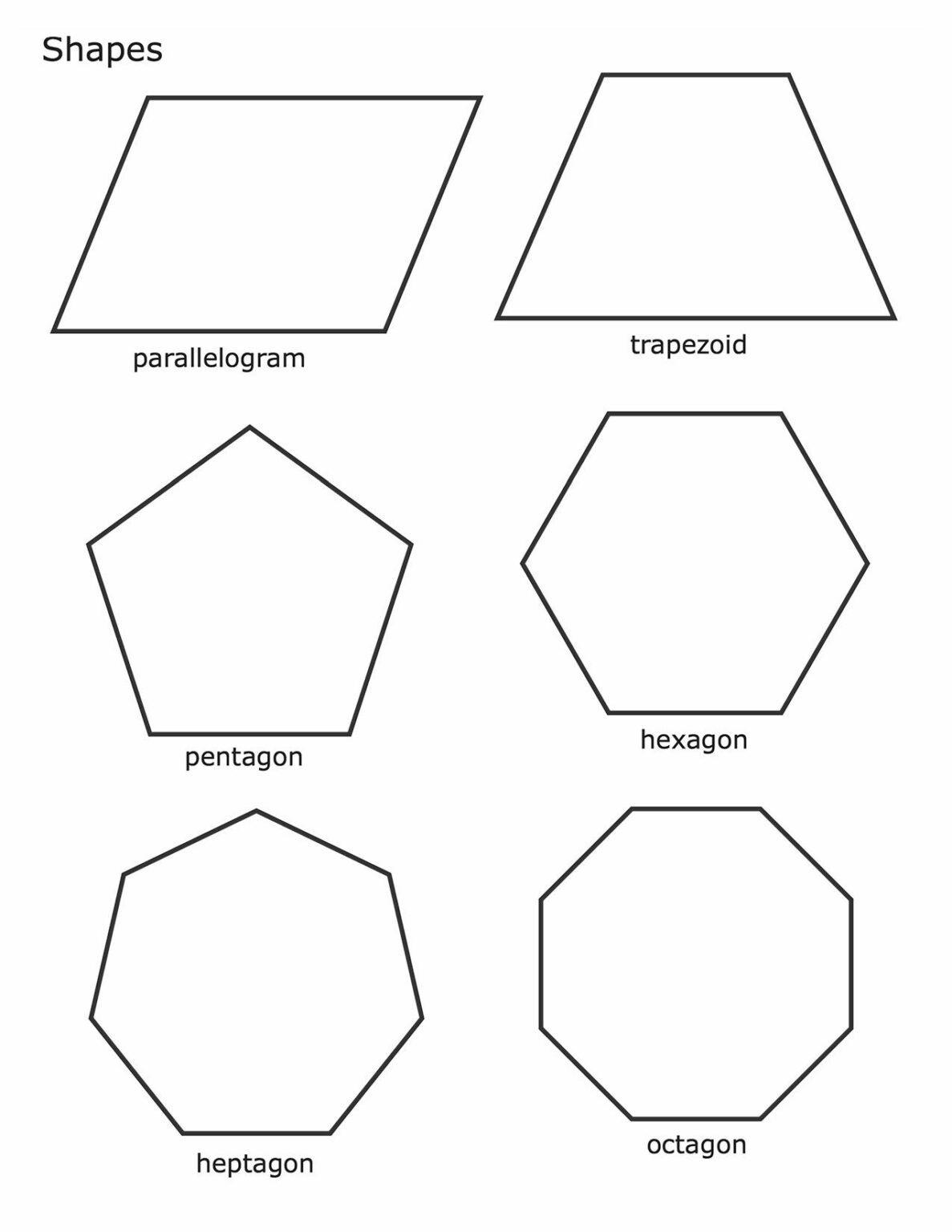 Free Printable Shapes Coloring Pages Pdf - Coloringfolder.com