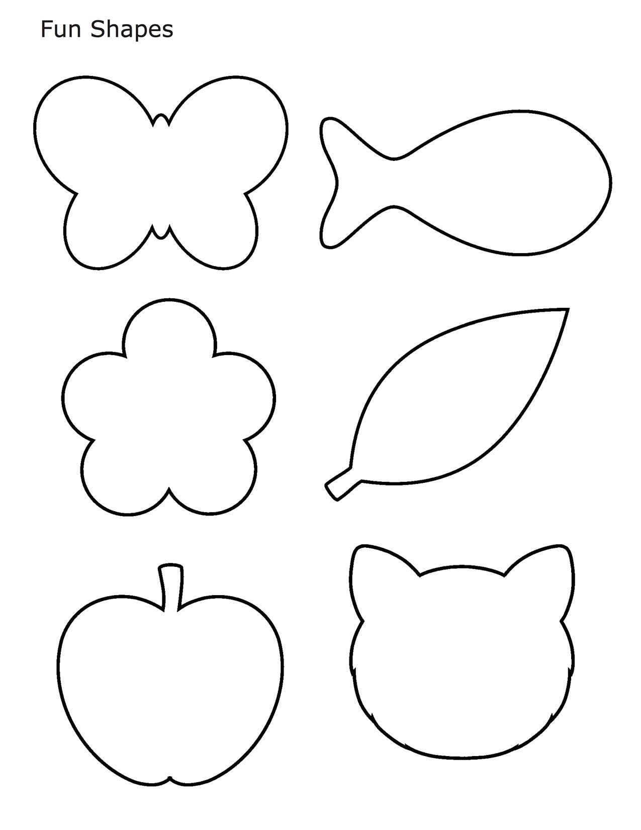 different shapes coloring pages