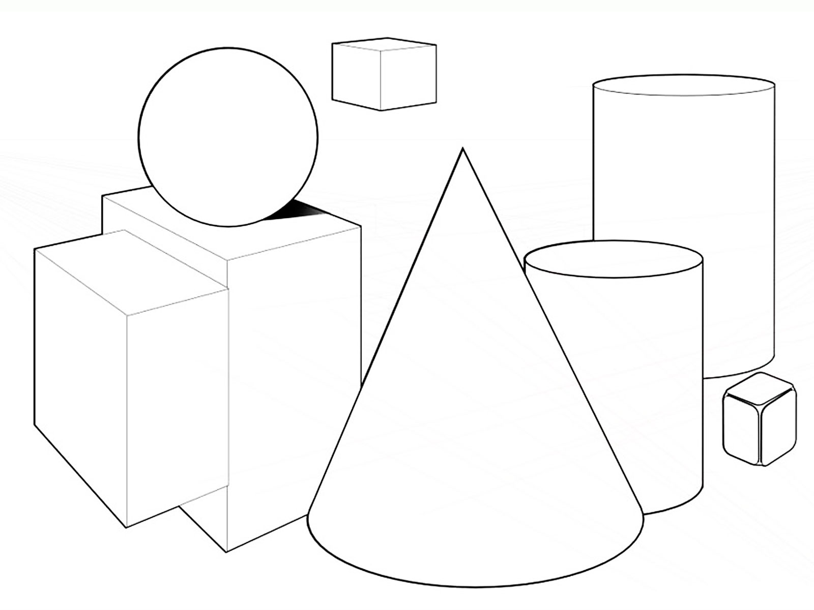 free geometric shapes coloring pages