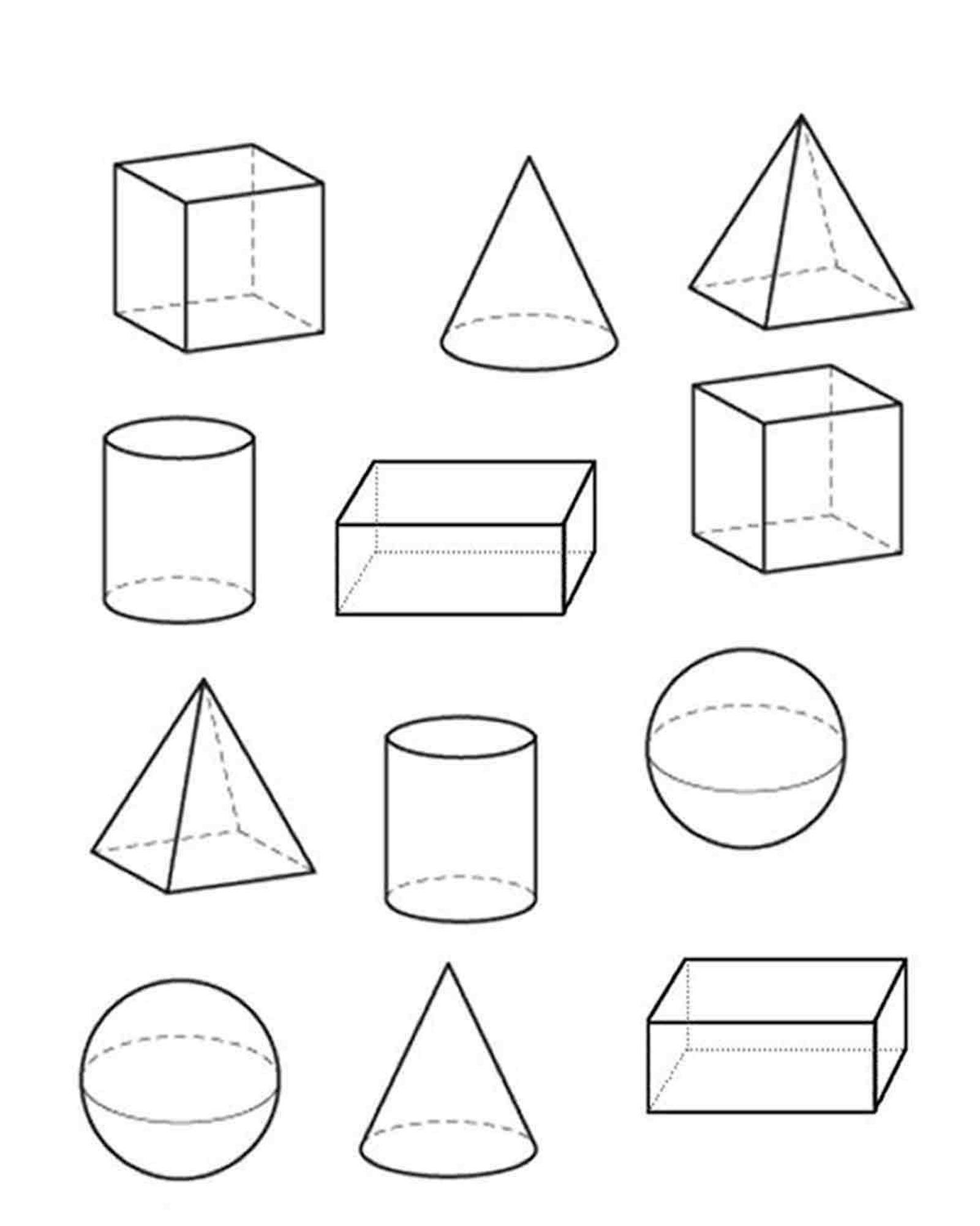 geometric shapes coloring pages