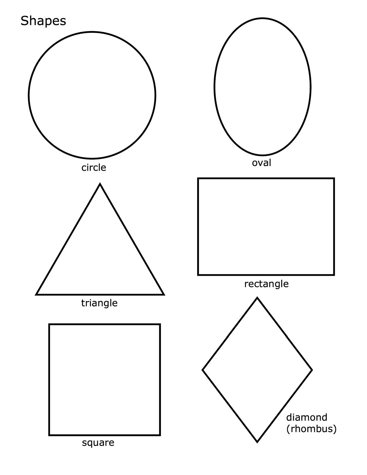 shapes coloring pages for kindergarten