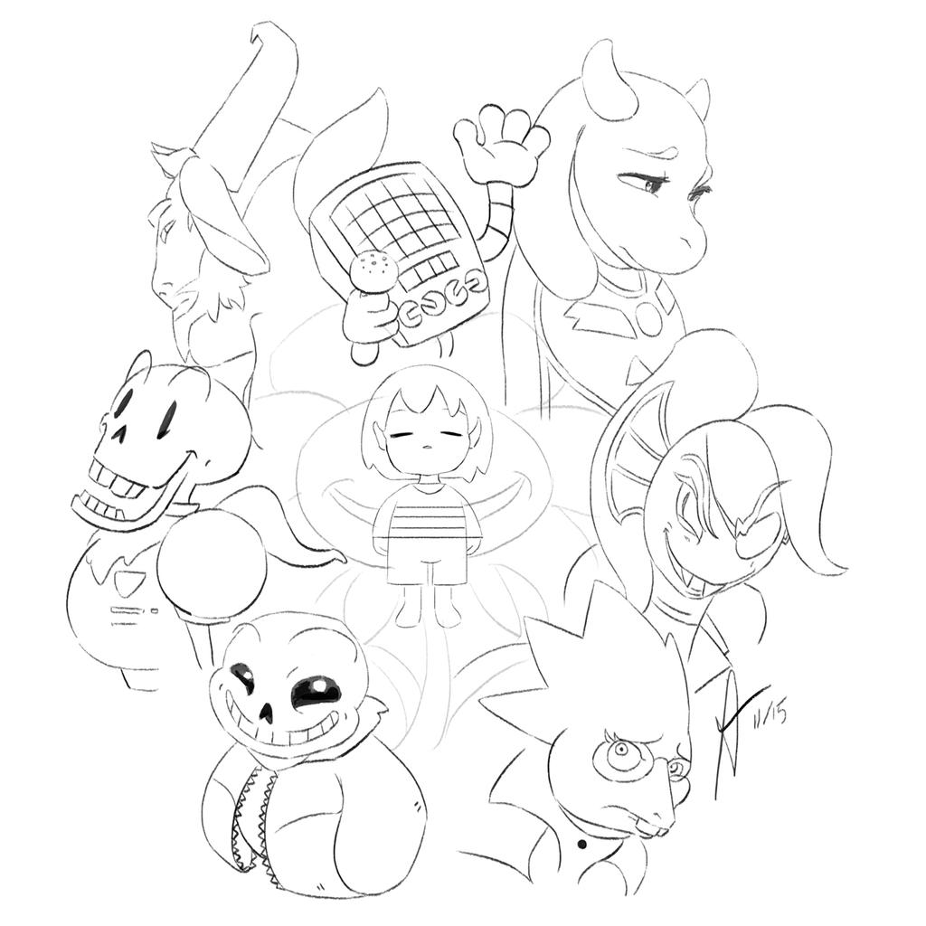coloring pages undertale