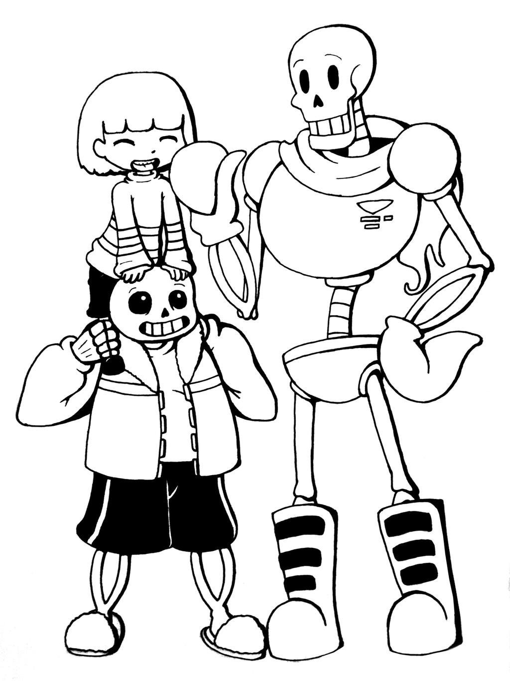 undertale characters coloring pages