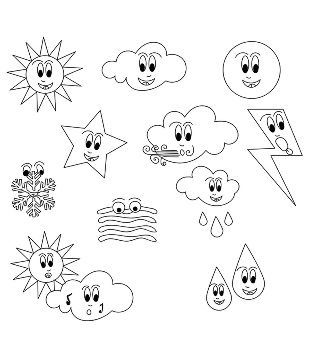 coloring pages weather