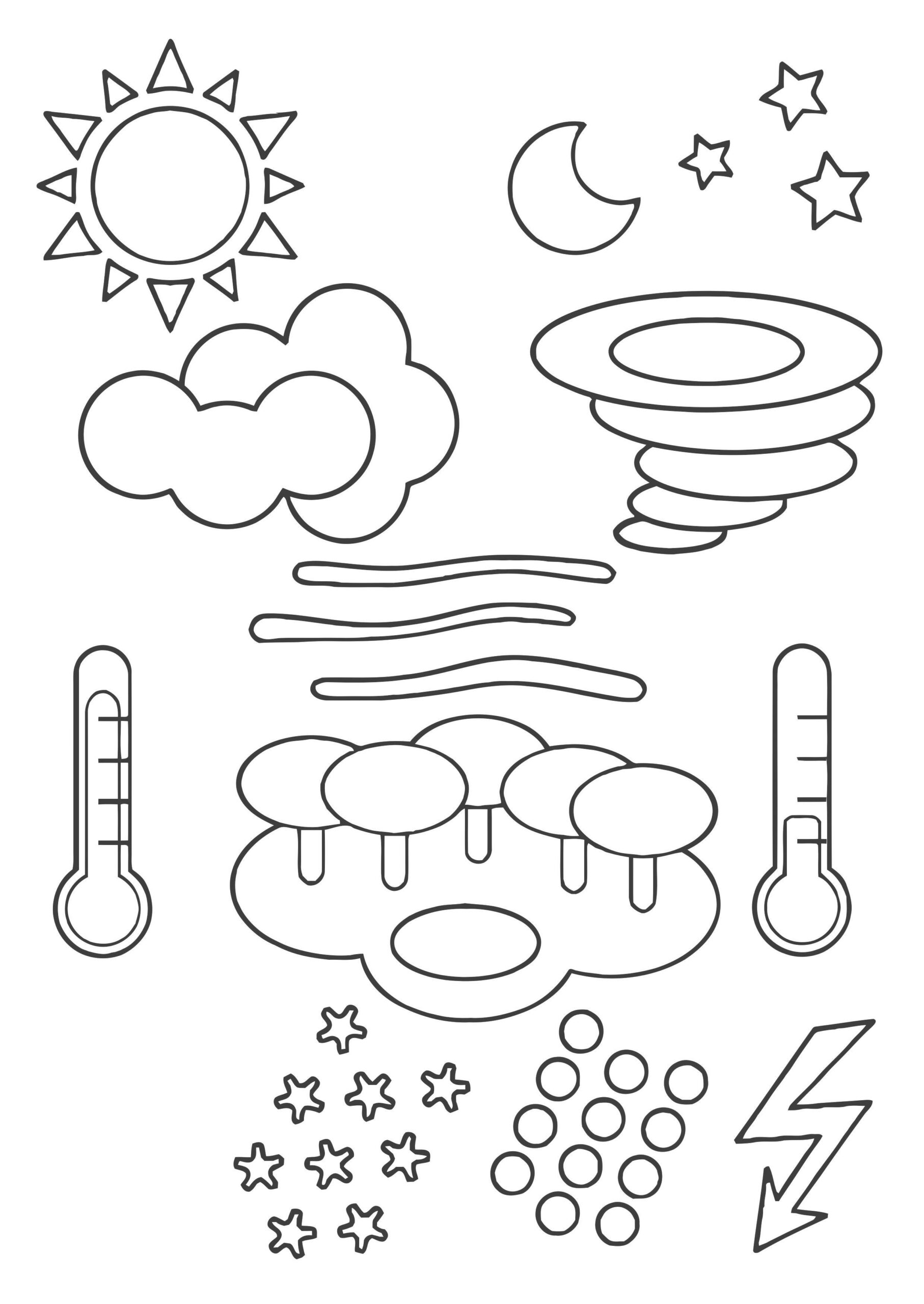 weather coloring pages free printables