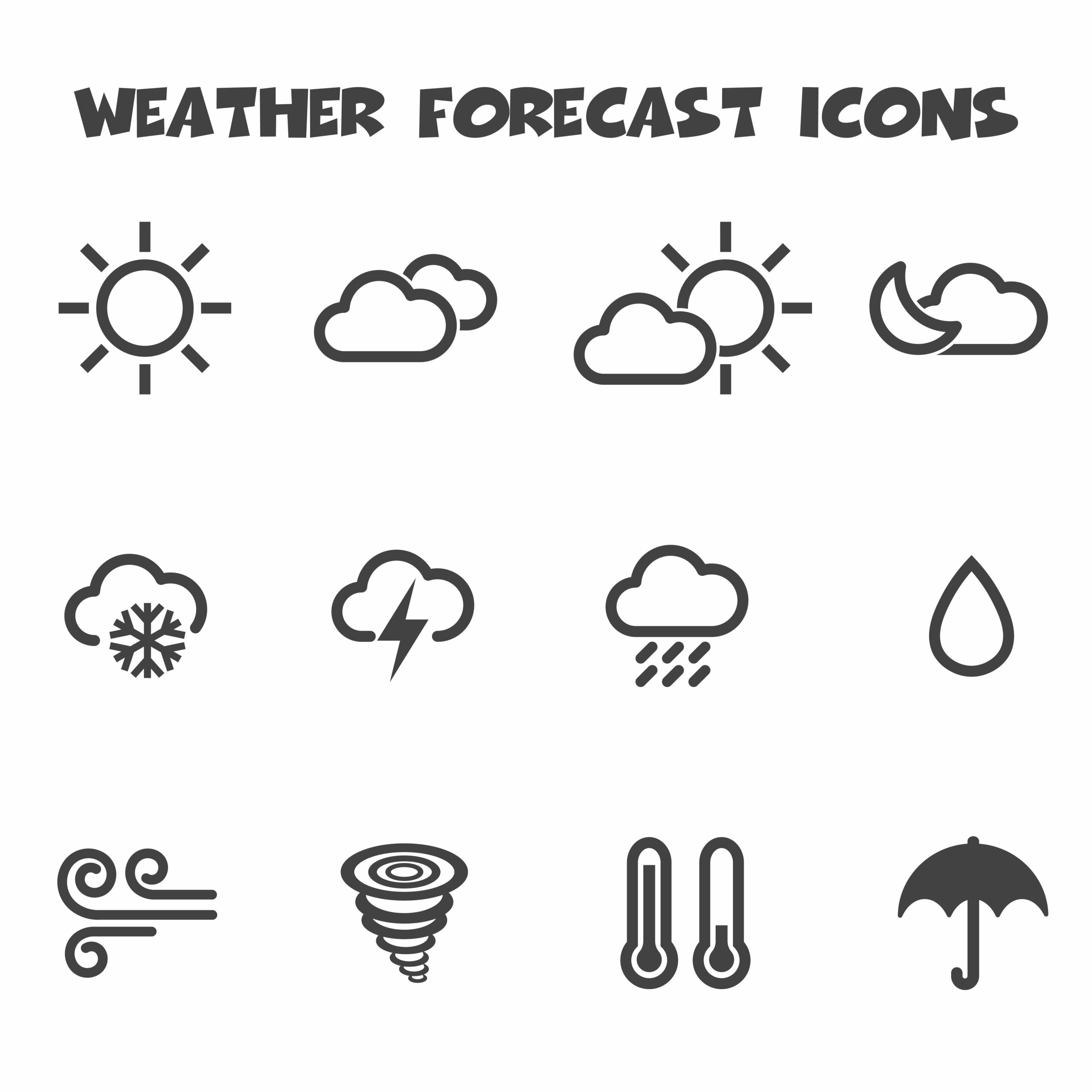 weather symbols coloring pages