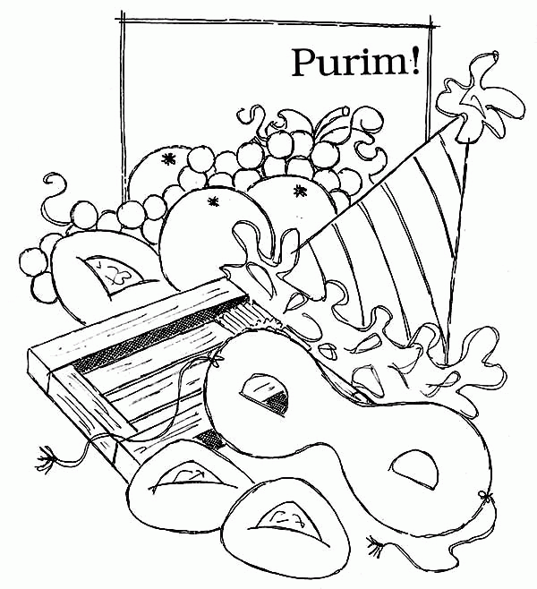 free purim coloring pages