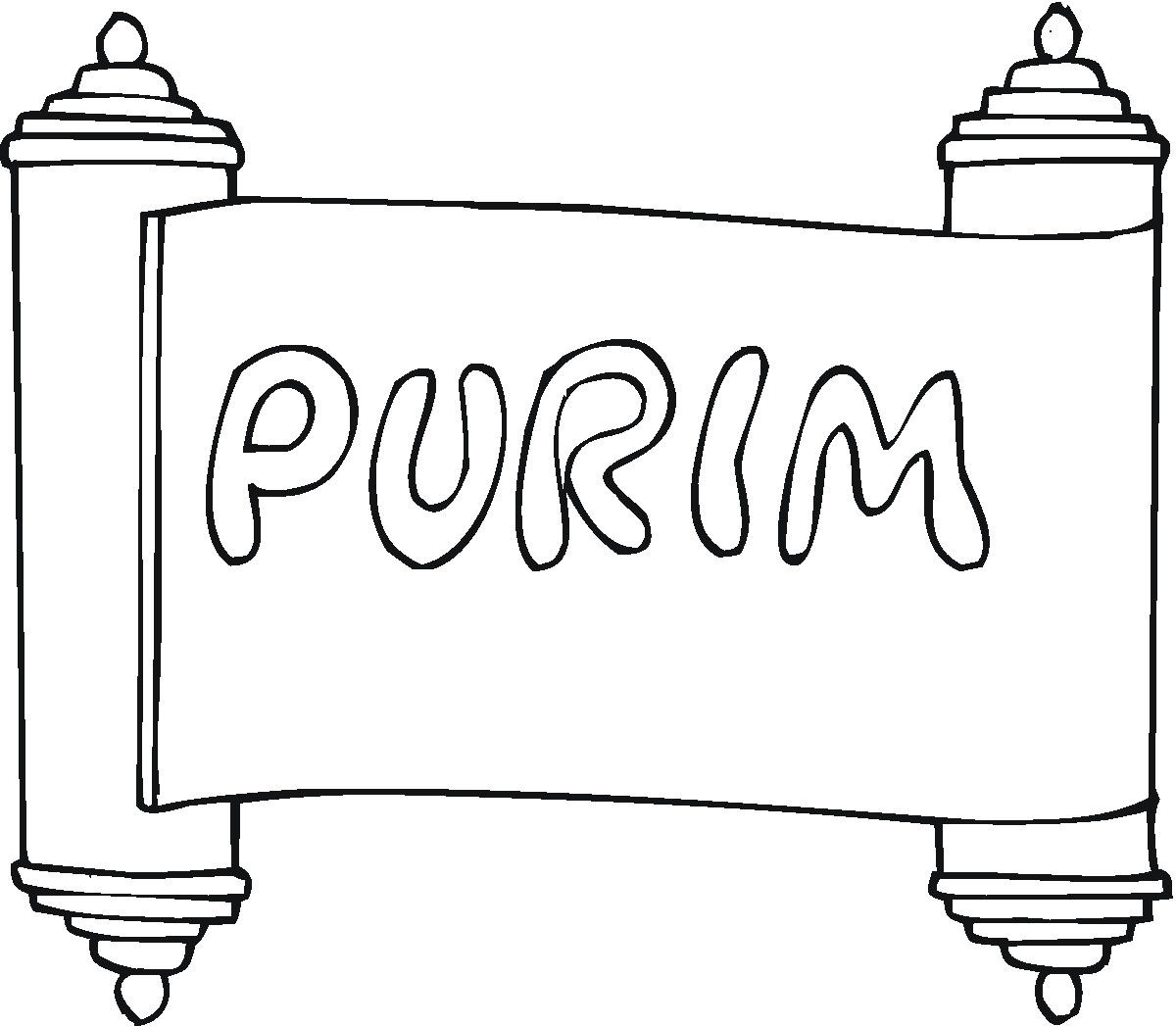 purim coloring pages