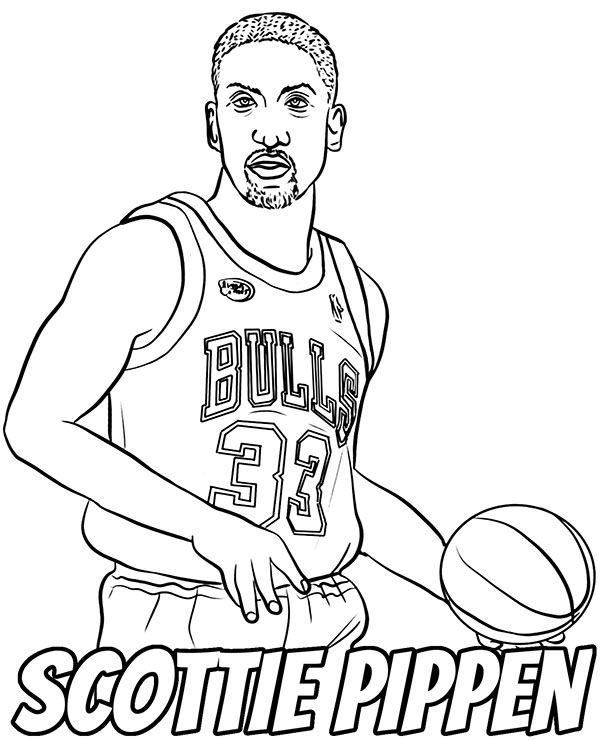 free scottie pippen coloring pages