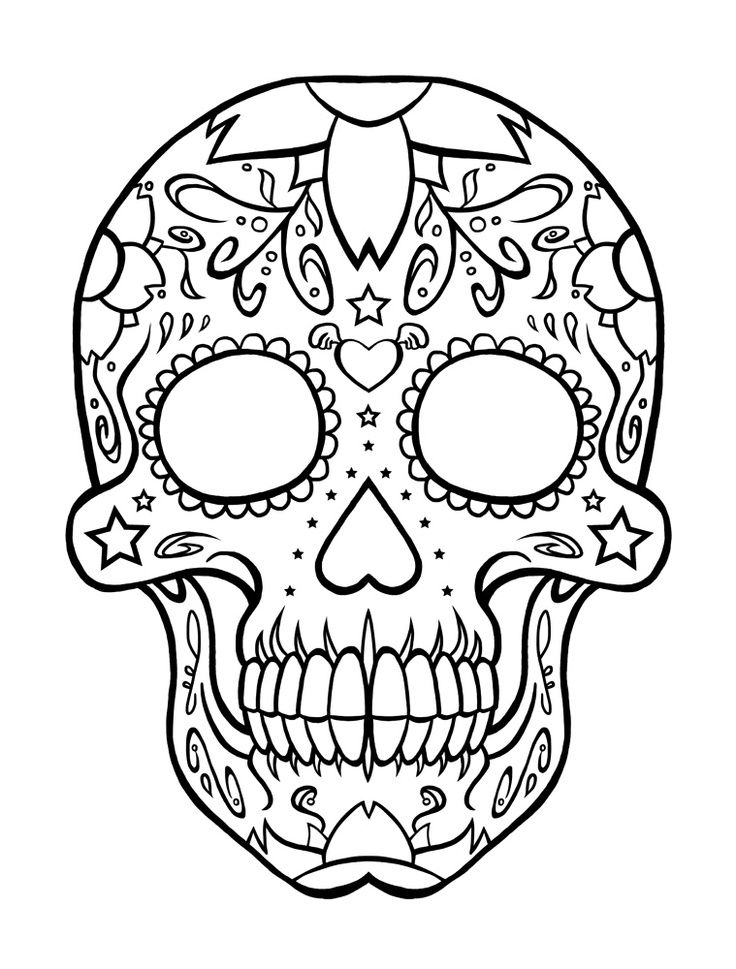 free skull coloring pages