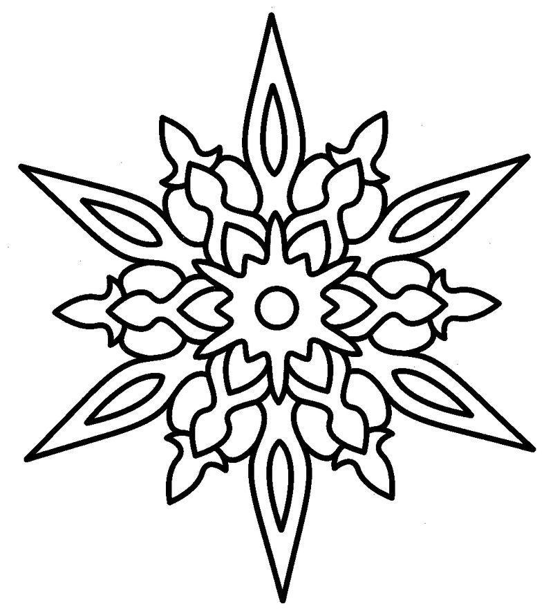 free snowflake coloring page