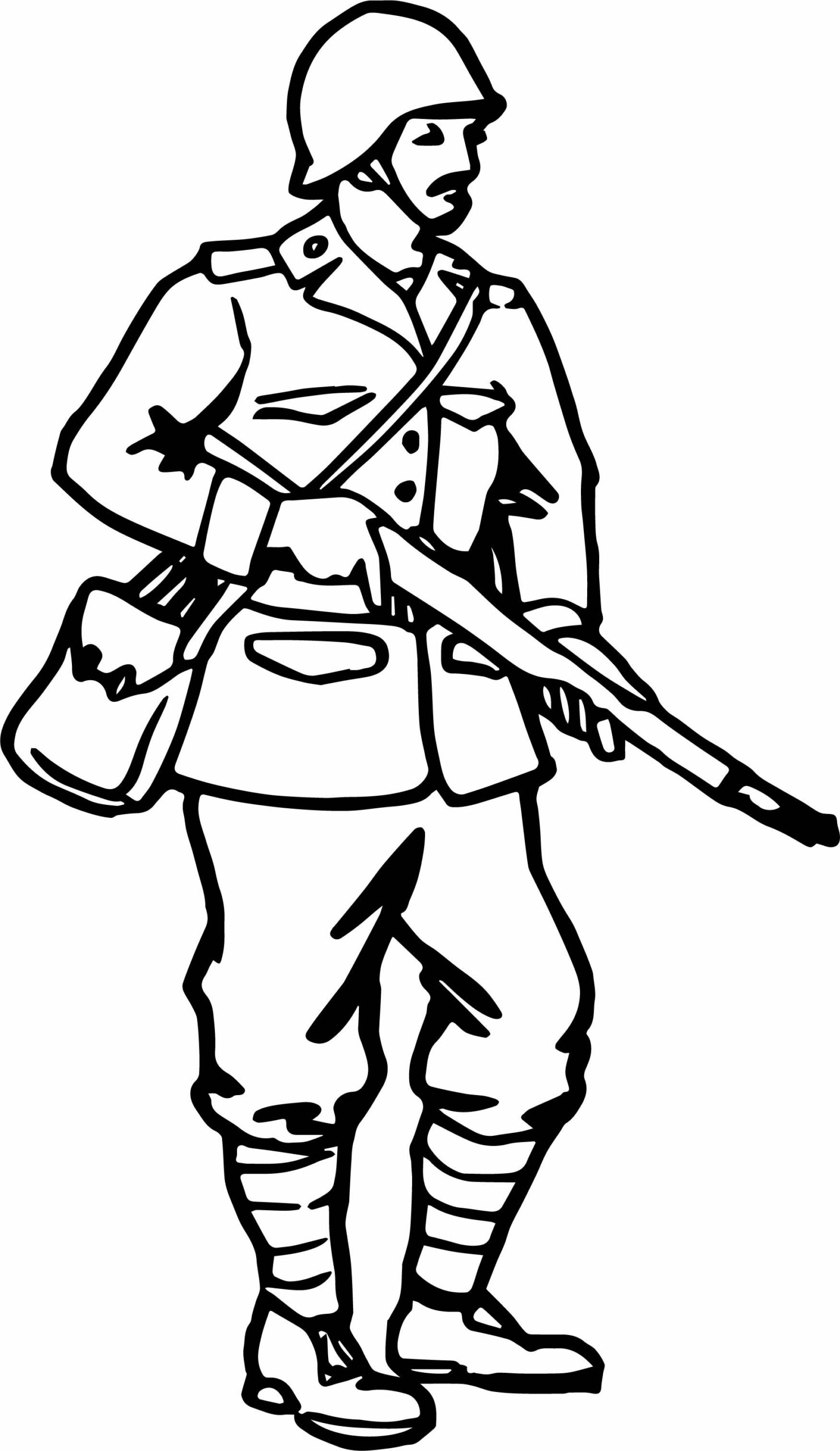 army coloring pages soldier