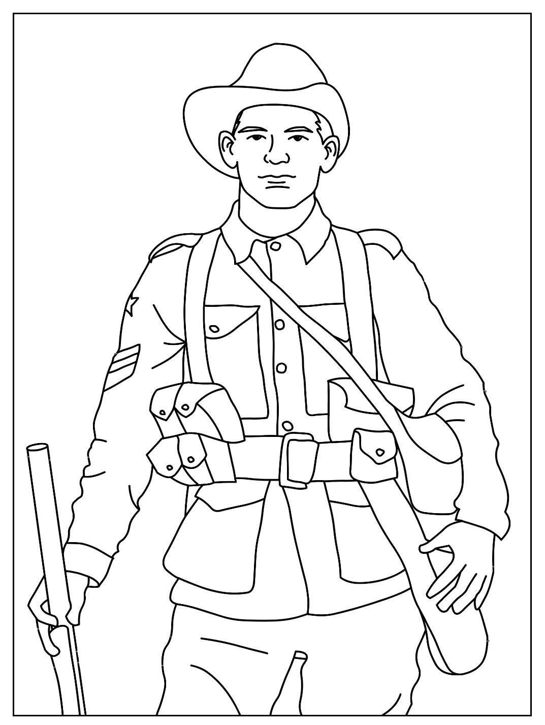civil war soldier coloring pages