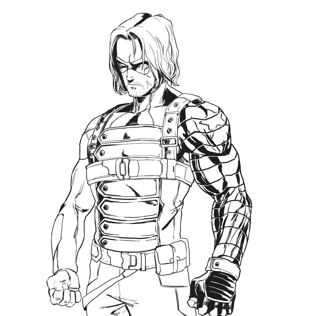 winter soldier coloring pages