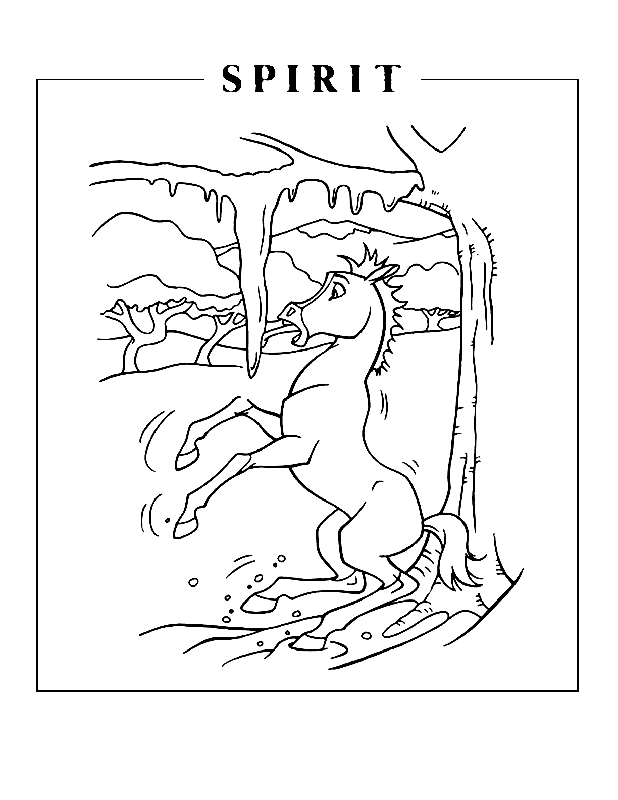 dreamworks spirit coloring pages