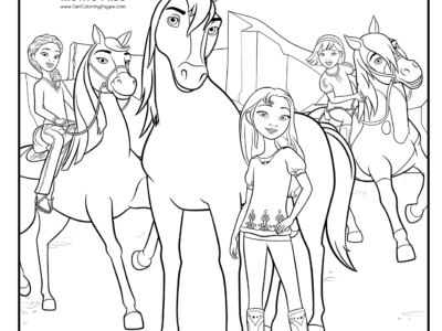 horses coloring pages spirit