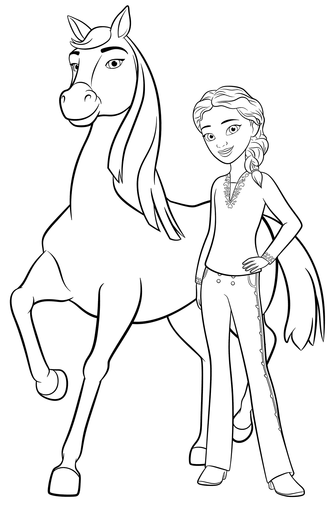 spirit and lucky coloring pages