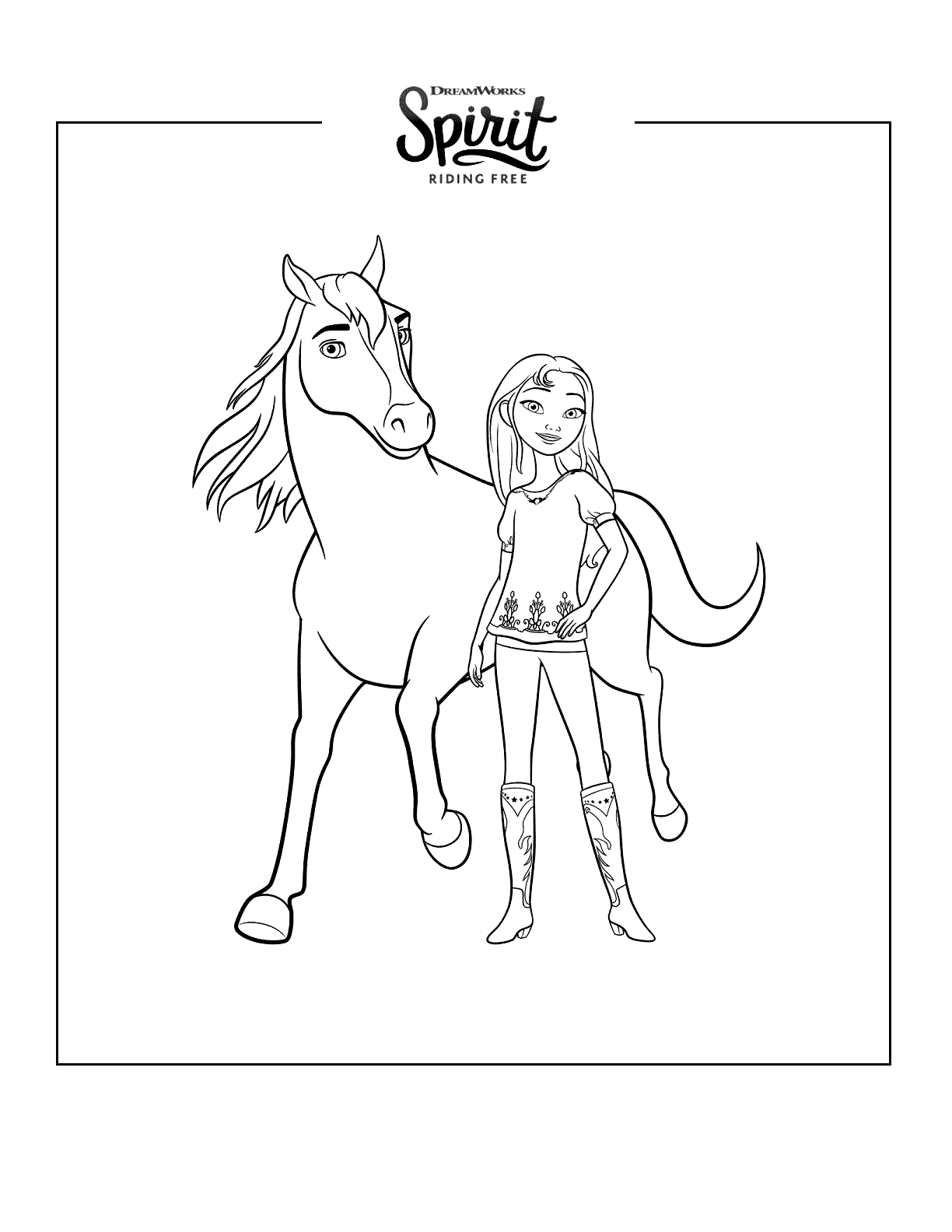 spirit horse coloring pages