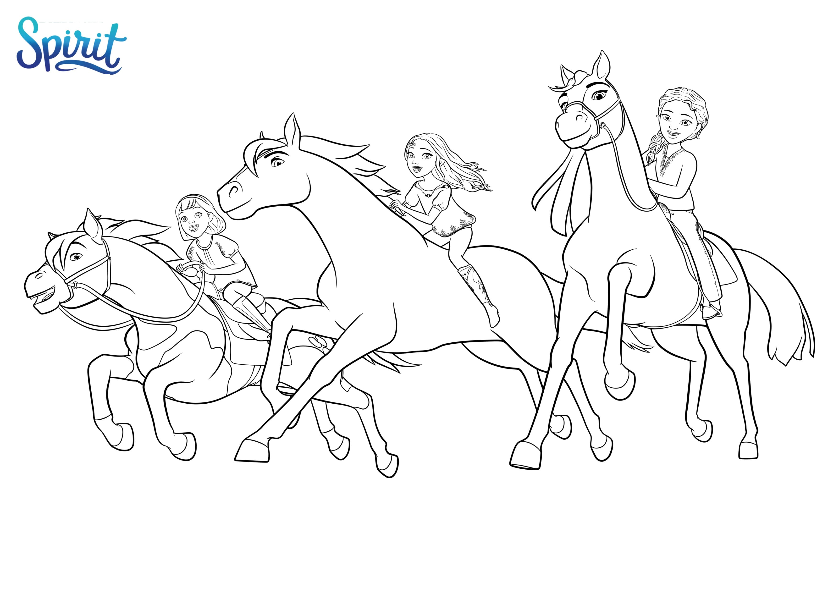 spirit horses coloring pages