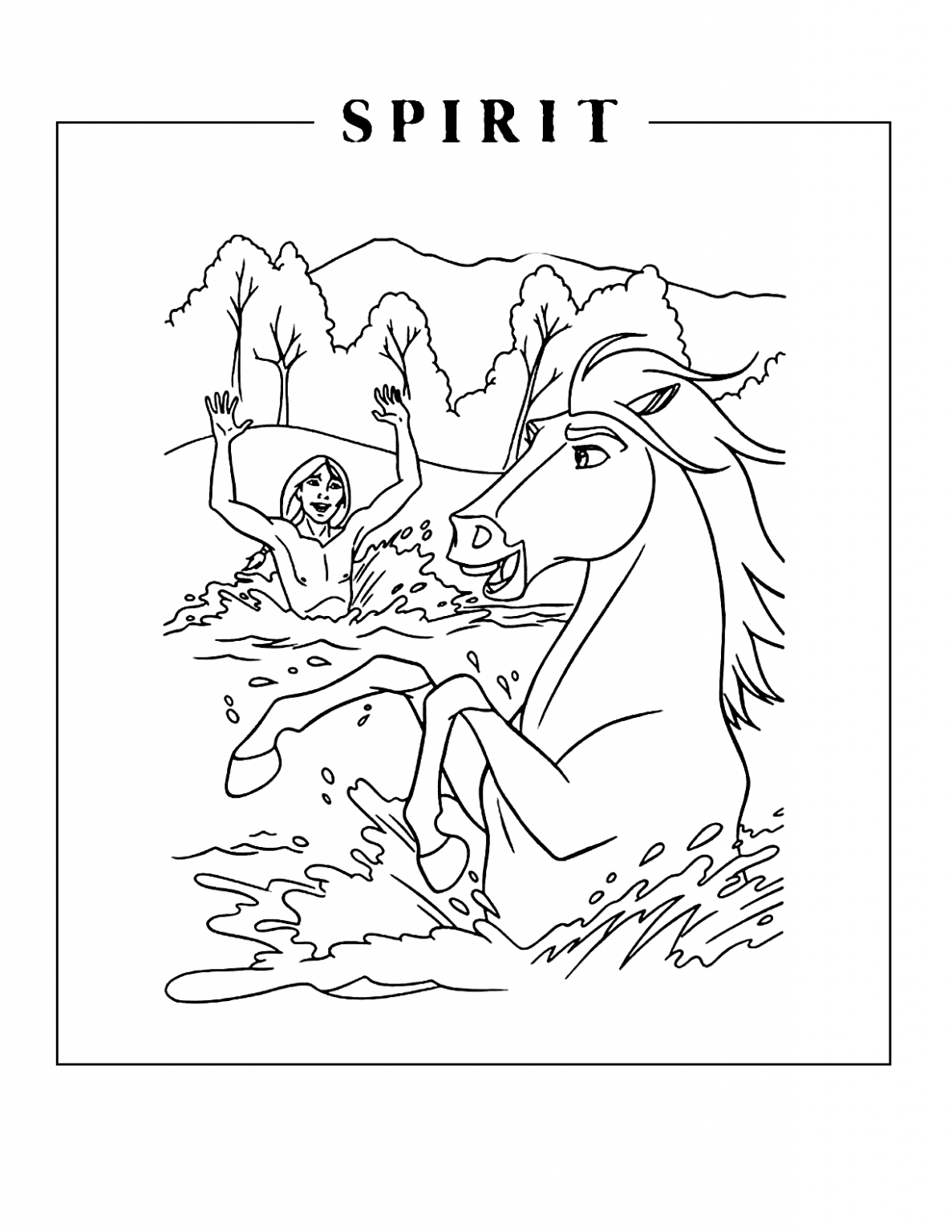 spirit lucky coloring pages