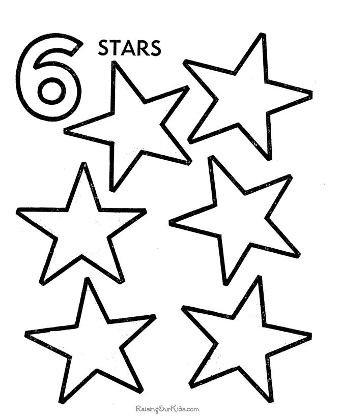free star coloring pages to print