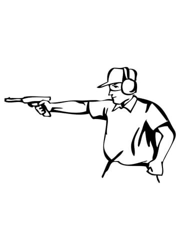 free target shooting coloring pages