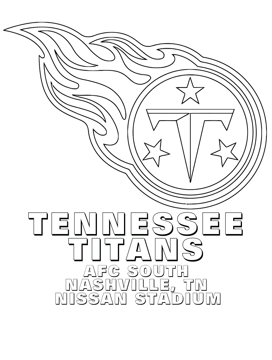 free tennessee titans coloring pages