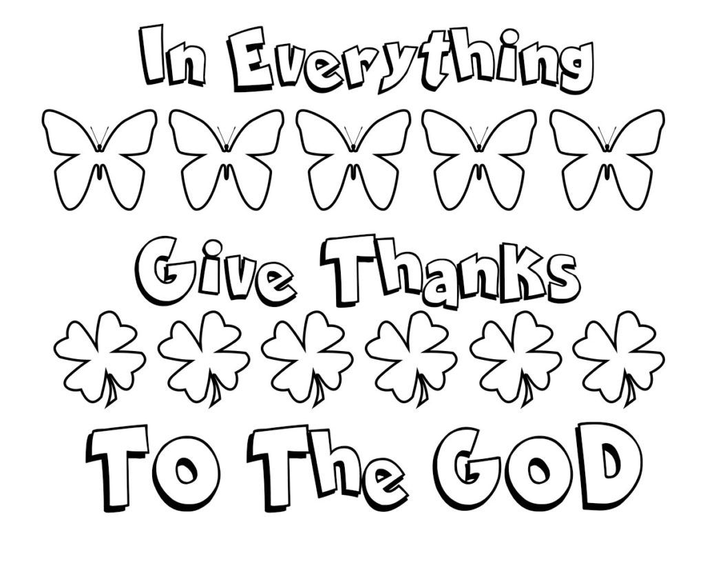 being thankful to god coloring pages