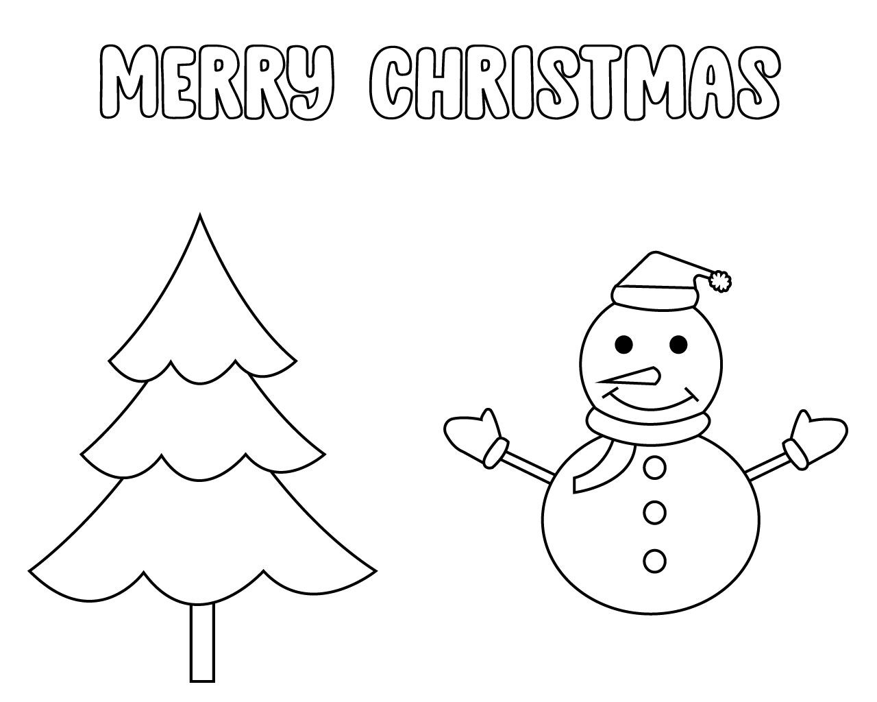 toddler christmas coloring pages free