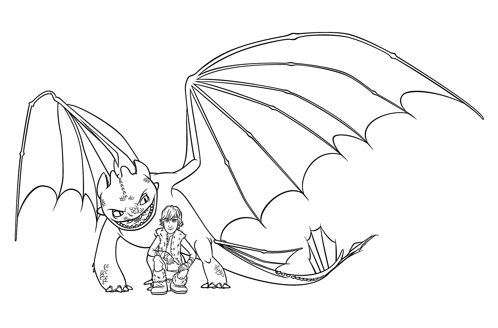 hiccup and toothless coloring pages