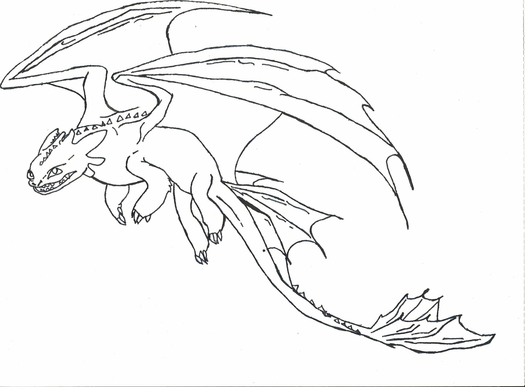 Free Toothless COloring Pages PDF - Coloringfolder.com