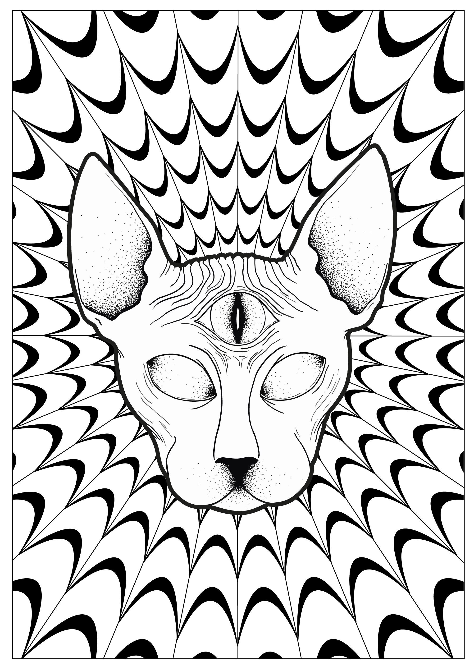 adult coloring pages trippy