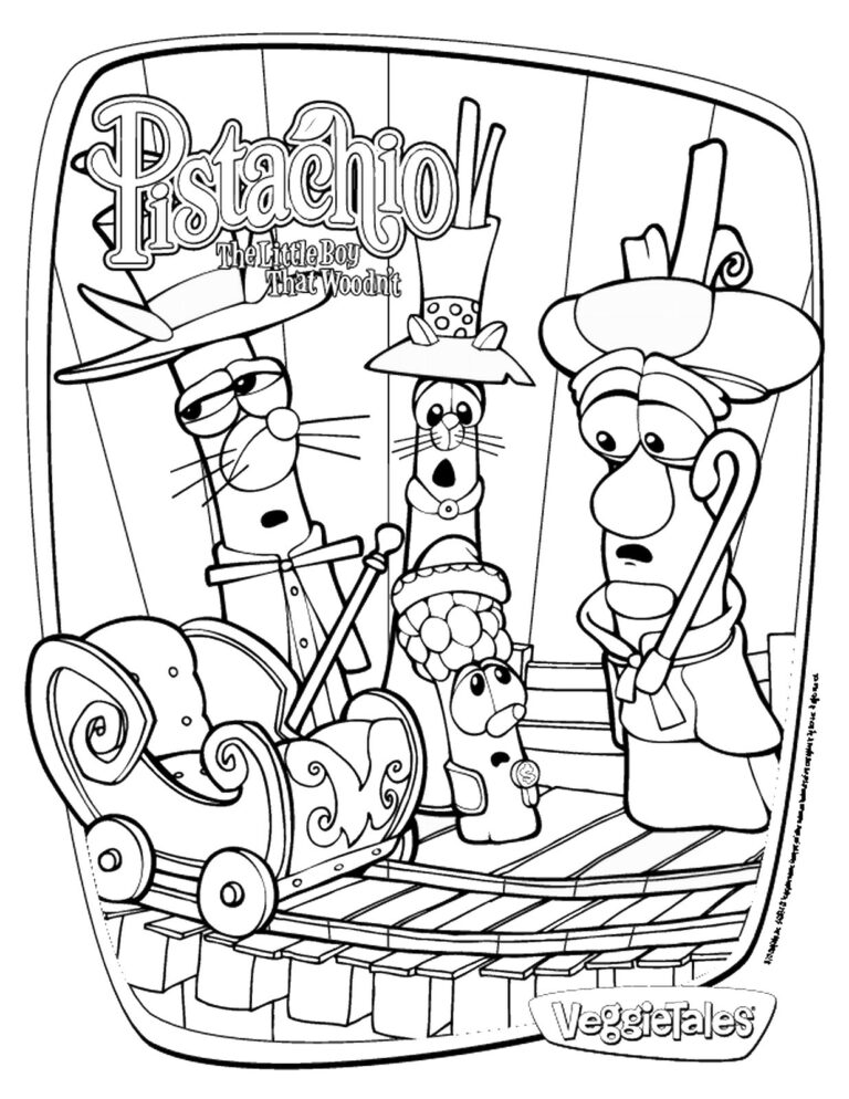 Free Veggie Tales Coloring Pages Pdf To Print - Coloringfolder.com