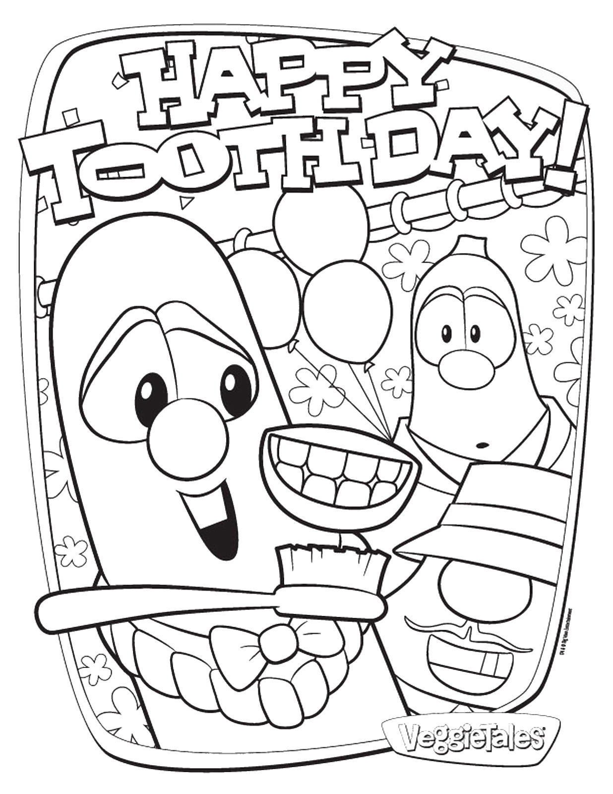 printable veggie tales coloring pages