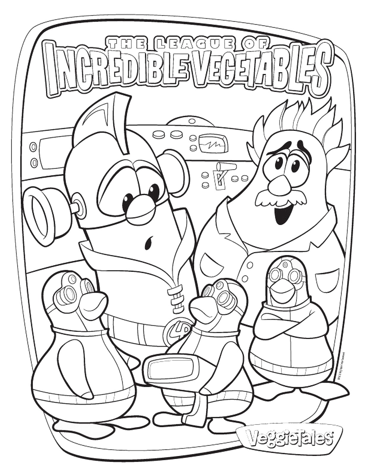 veggie tales coloring book pages