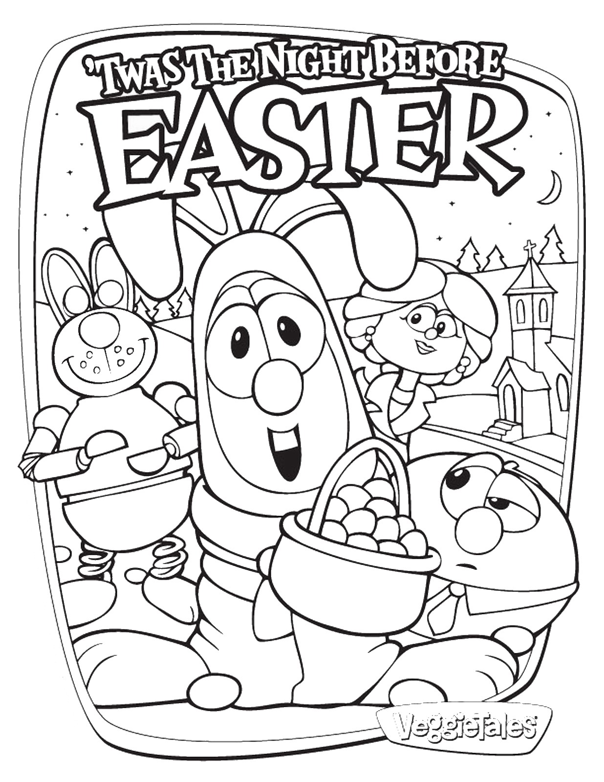 veggie tales easter coloring pages free