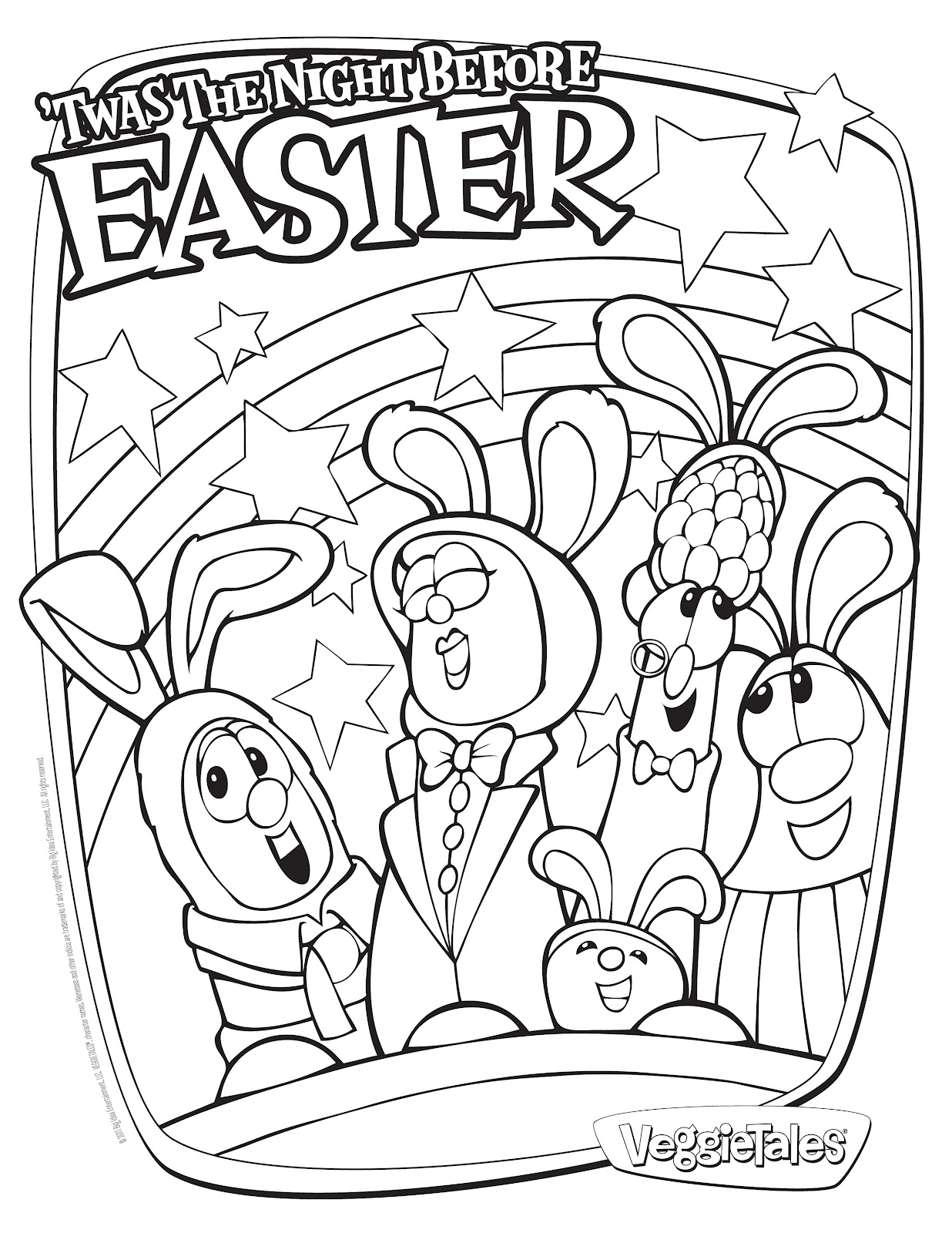 veggie tales easter coloring pages