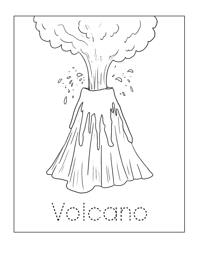 Free Volcano Coloring Pages Pdf To Print - Coloringfolder.com