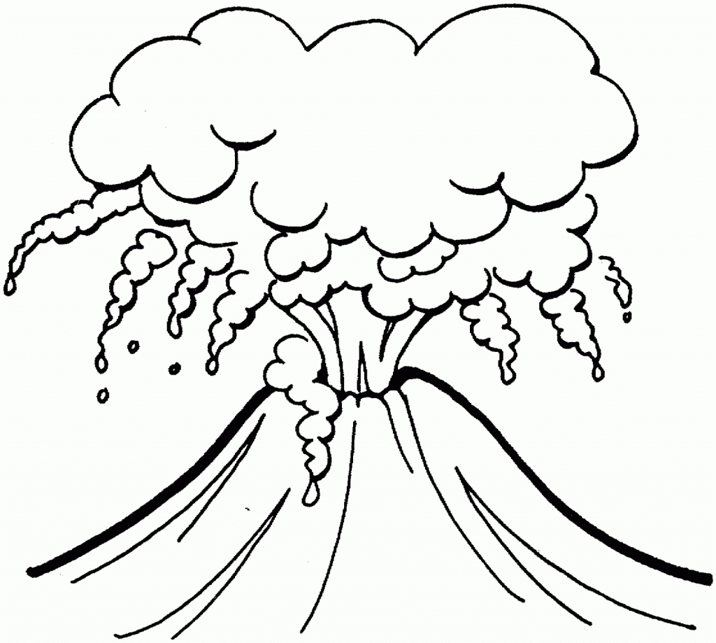 volcano diagram coloring pages