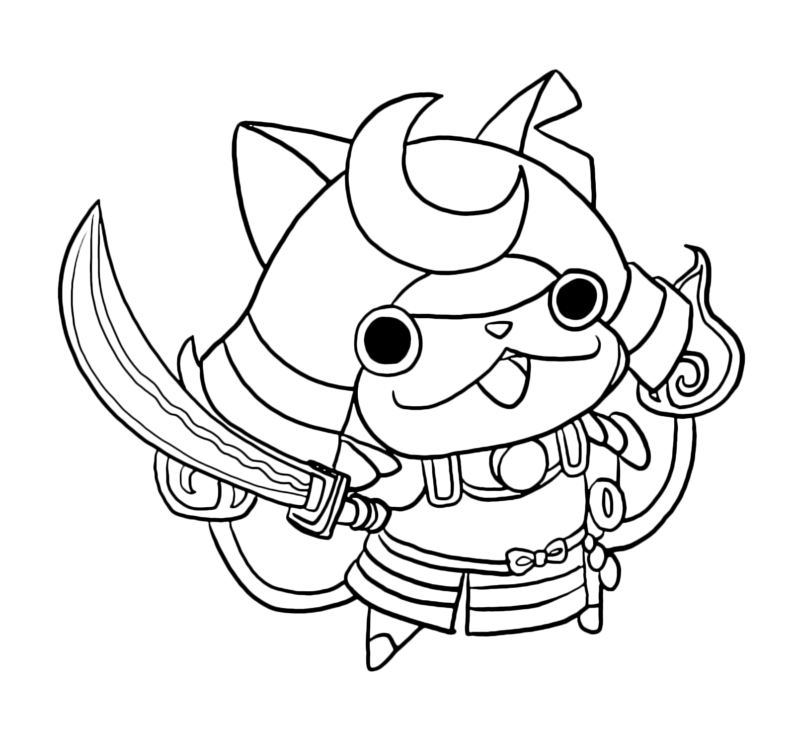 yo kai watch 2 characters coloring pages