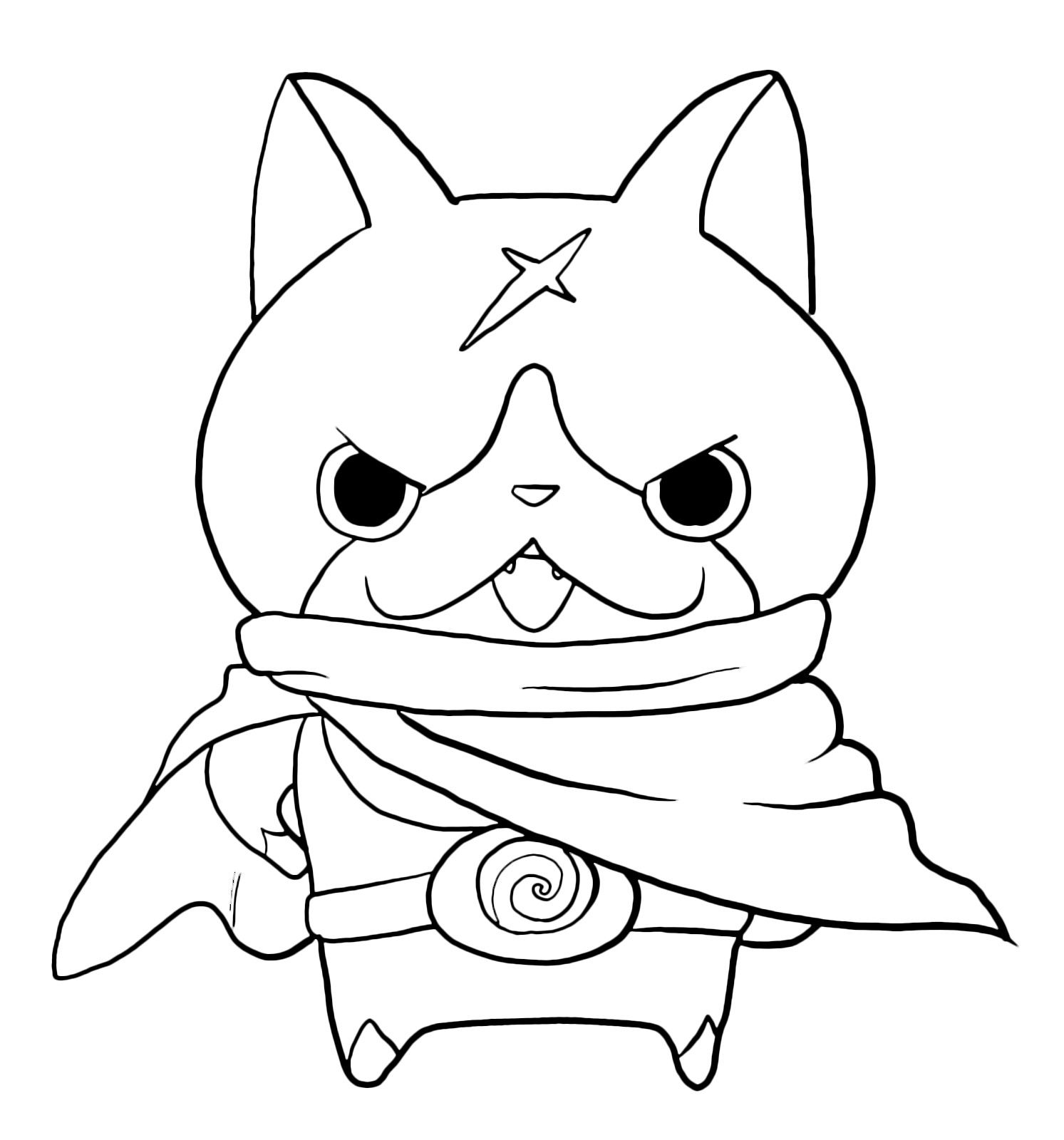 yo kai watch hovernyan coloring pages