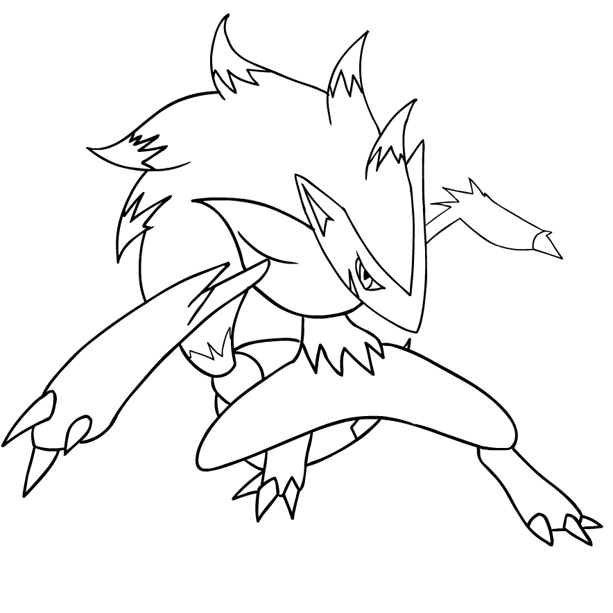 free zoroark coloring pages