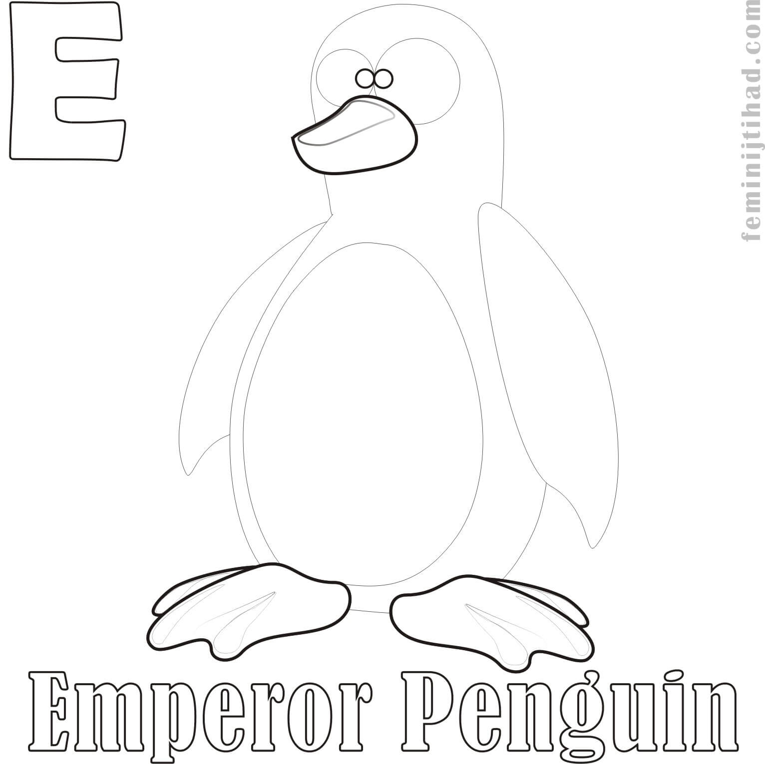 free emperor penguin coloring page